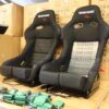 1x Bride VIOS II Fixed Back Fibreglass Grey or Full black Car Racing Sport seat 174424261439 1