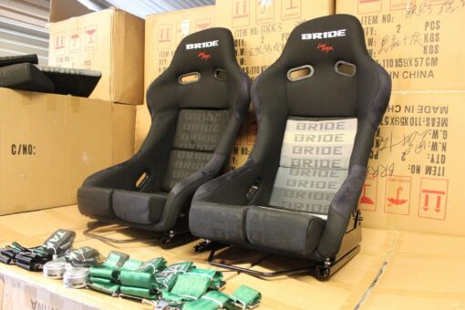 1x Bride VIOS II Fixed Back Fibreglass Grey or Full black Car Racing Sport seat 174424261439 1