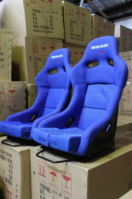 1x Bride VIOS II Fixed Fibreglass Seat Blue 185547585159 1