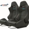 2 x Crank Motorsport GT3 Ultra hard wearing PVC Vinyl Car Racing Sport seats 184597719331 1