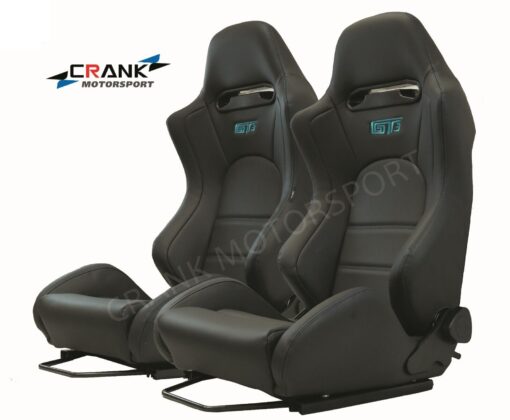 2 x Crank Motorsport GT3 Ultra hard wearing PVC Vinyl Car Racing Sport seats 184597719331 1