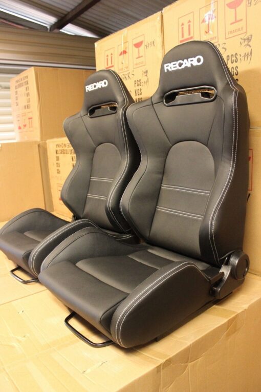 2 x SR5 Ultra hard wearing PVC Recaro style Car Racing Sport seats 174547493903 1