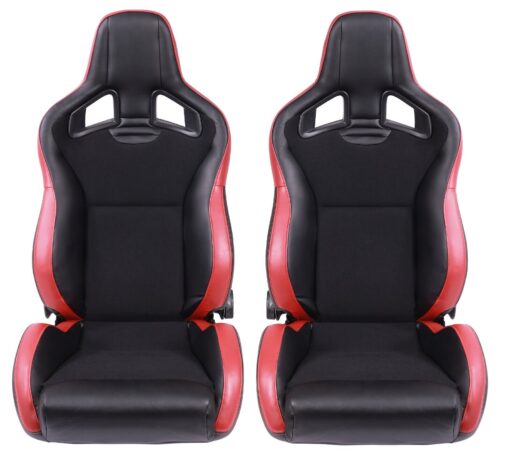 2x Crank Motorsport Euro 3 CS Sportster Red Trim ADR appv Car Racing Sport seats 174019974953 1