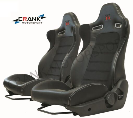 2x Crank Motorsport R34 GTR Mspec leather style seats ADR approved AU stock 175200858638 1